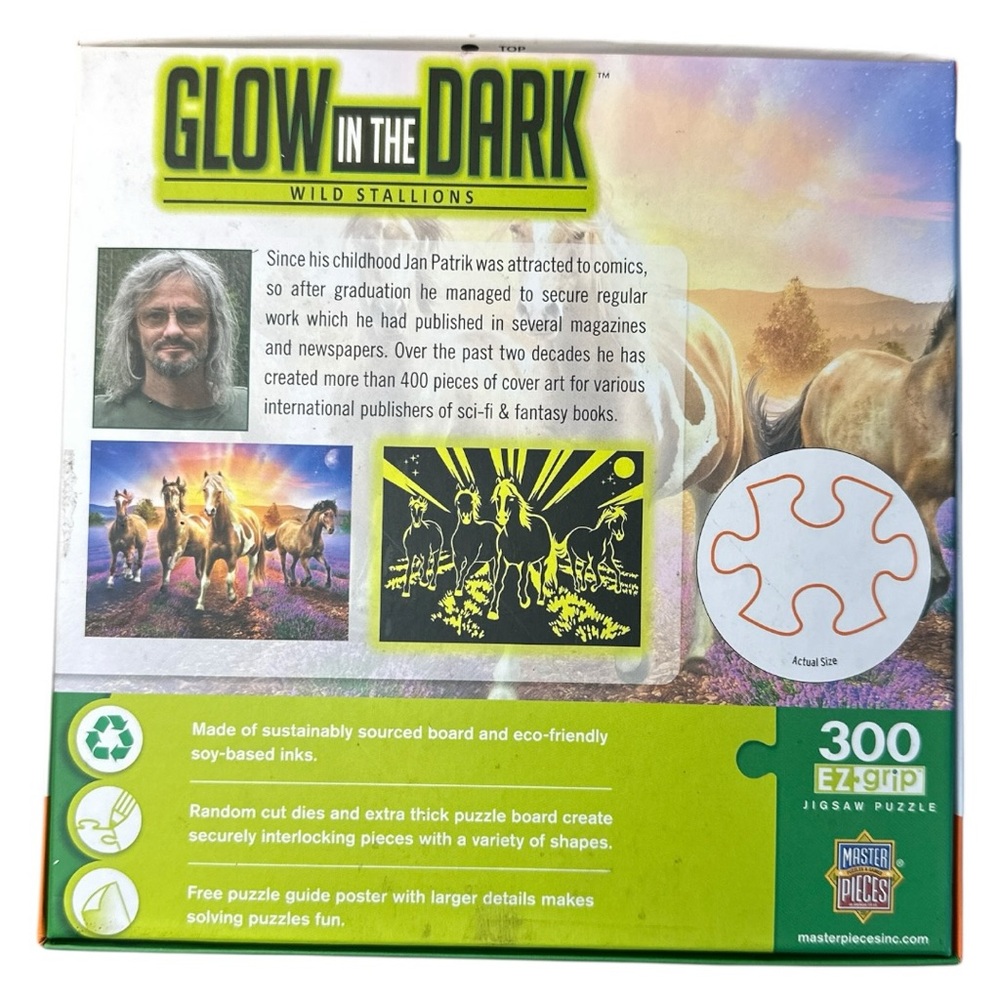 Glow in the Dark - Wild Stallions 300 Piece EZ Grip Puzzle - Kids Puzzle - Picture 4 of 5